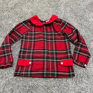 Eliza James Kids Peter Pan Collar Holiday Dress Shirt size 4T